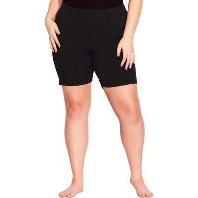 Женские черные шорты Avenue с широким поясом и защитой от натирания, 18 BHFO 1281