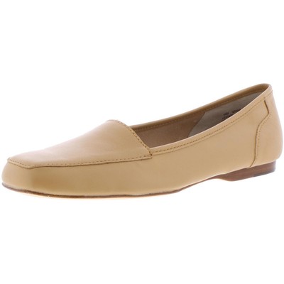 Array Womens Freedom  Beige Leather Loafers Shoes 7.5 Narrow (AA,N) BHFO 6607