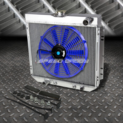 3-РЯДНЫЙ АЛЮМИНИЕВЫЙ РАДИАТОР + 1X 16 ВЕНТИЛЯТОРОВ СИНЕГО ЦВЕТА ДЛЯ FORD PINTO MERCURY COMET/COUGAR l6/V8