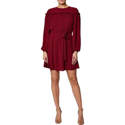 

Laundry by Shelli Segal Женское красное мини-платье с поясом  BHFO 4552, Красный