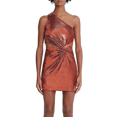 

Женское коктейльное и вечернее платье Halston с блестками и вырезами BHFO 1642, Orangeade