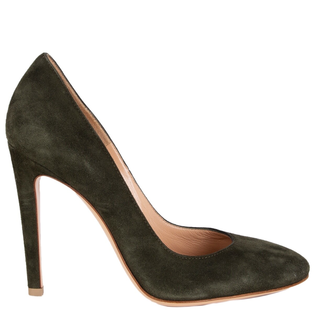 Gianvito Rossi G1001285RICNUIOFFW 関税送料込 67621 auth GIANVITO ROSSI forest green suede FLORENCE Pumps