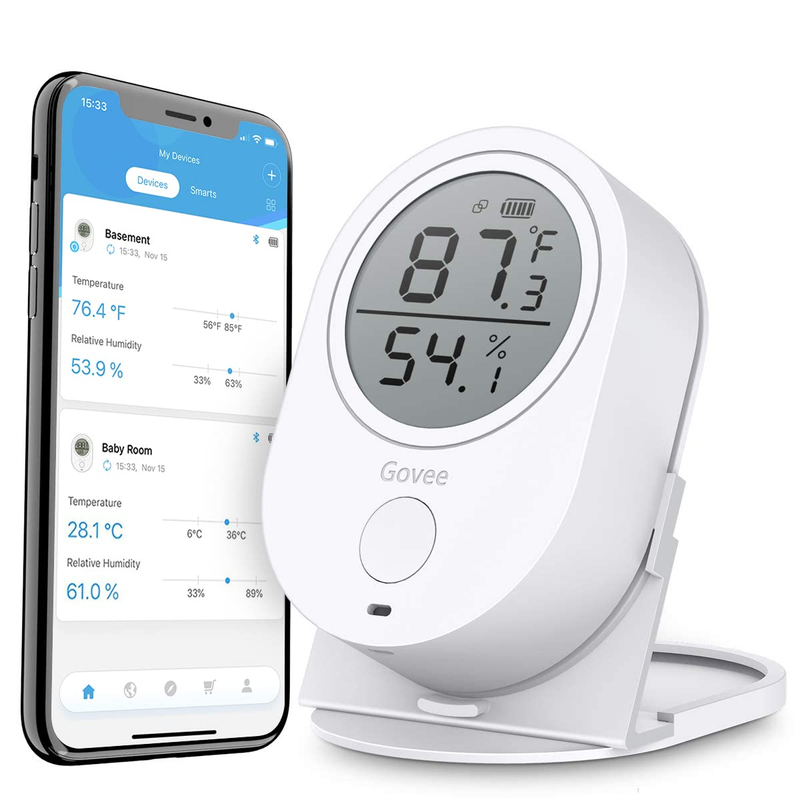 Temperature Humidity Monitor, Bluetooth Room Temperature Monitor, Indoor Thermo