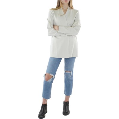 Женский офисный блейзер Eileen Fisher из ткани Тенсел цвета слоновой кости с открытой спиной XXS BHFO 9556