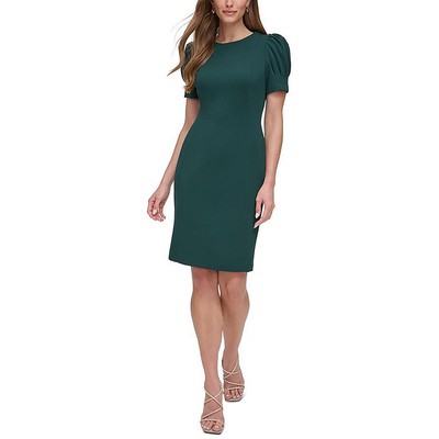 Женское зеленое платье-футляр DKNY длиной до колен, которое можно носить на работу 6 BHFO 5831