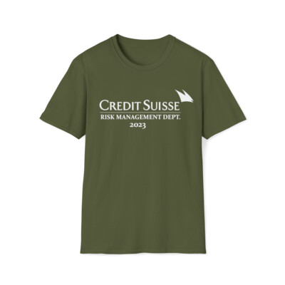 Credit Suisse Risk Management Department Crewneck T-Shirt, Finance Bro, Stonks