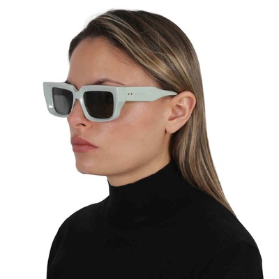 Pre-owned Gucci Grey Rectangular Unisex Sunglasses Gg1529s 003 54 Gg1529s 003 54 In Gray