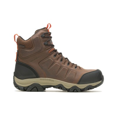 Pre-owned Merrell Work Men's 6" Phaserbound 2 Mid Carbon Fiber Toe Waterproof Work Boot Ea In Orange