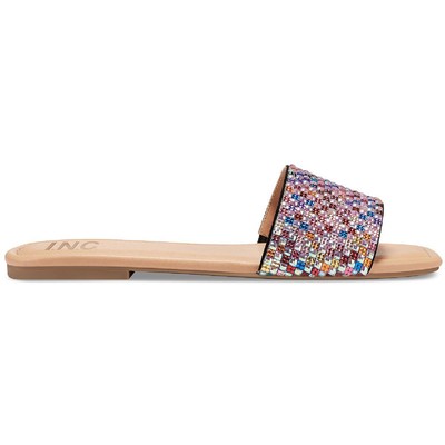 

Женские сандалии INC Nataliah Multi Slide Flats 5 Medium (B,M) BHFO 4573, Geometric rainbow