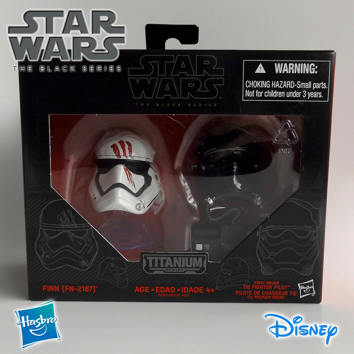 Star Wars Black Series Titanium Helmets Finn FN2187  FO Tie Fighter Pilot