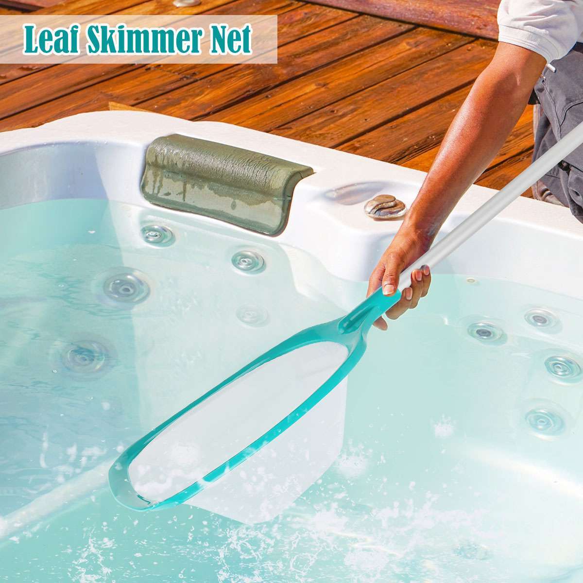 Heavy Duty Pool Skimmer Leaf Rake Net Cleaning Swimming Pool Fine Mesh Netting