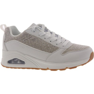 

Skechers Womens Uno Sparkle Motion Белые повседневные и модные кроссовки BHFO 6574, Белый