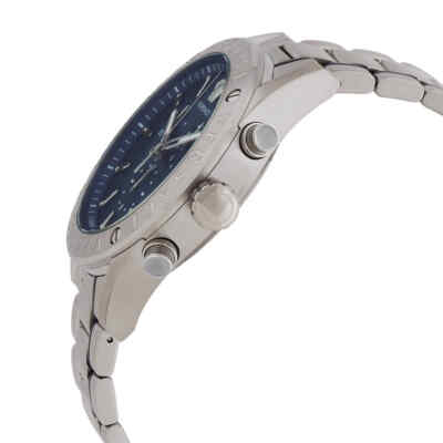 Pre-owned Versace V-chrono Chronograph Quartz Blue Dial Men's Watch Vehb00519
