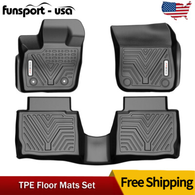 3PCS Floor Mat for 2017-2020 Ford Fusion Waterproof All Weather TPE Rubber Liner