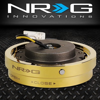 АЛЮМИНИЕВОЕ РУЛЕВОЕ КОЛЕСО NRG ТОНКАЯ ВЕРСИЯ БЫСТРОРАЗЪЕМНОГО АДАПТЕРА КОМПЛЕКТ ХРОМ-ЗОЛОТО