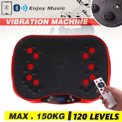 Vibrate Platform Plate Whole Body Exercise Workout Vibration Machine w/Bluetooth