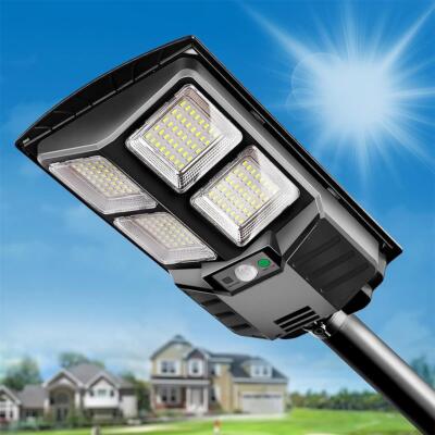 100W LED Solar Street Light Motion Sensor 3 Modes Flood Lamp Outdoor Wall Garden
