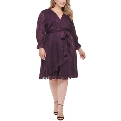 

Женское фиолетовое шифоновое платье миди Jessica Howard размера плюс, 16 Вт, BHFO 9977, Eggplant