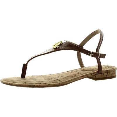 

Женские сандалии Ellington с ремешком на пятке Lauren Ralph Lauren 6.5 Medium (B,M) 6579, Beige/large coc emboss