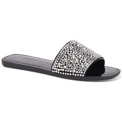 Женские серебристые босоножки на плоской подошве Kate Spade New York 8.5 Medium (B, M) BHFO 8688