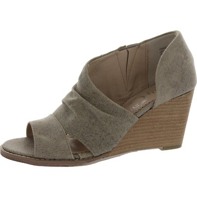 

Женские бежевые парусиновые туфли на танкетке Becca Very G 7.5 Medium (B,M) BHFO 9518, Cream