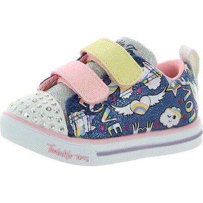 

Синие туфли с подсветкой Twinkle Toes от Skechers Girls Believe In Rainbows BHFO 3305, Navy/multi