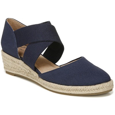 

Женские туфли на танкетке LifeStride Keaton Navy 5.5 Medium (B,M) BHFO 3044, Navy canvas