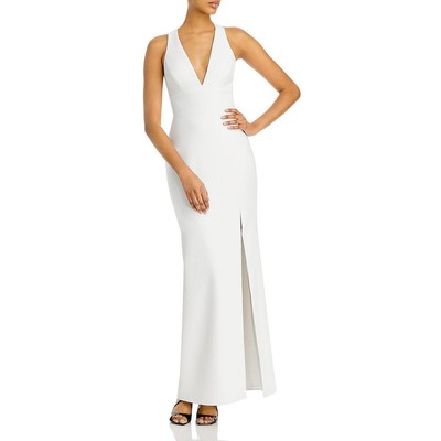 

BCBGMAXAZRIA Женское белое вечернее платье макси с вырезом  BHFO 0342, Off white