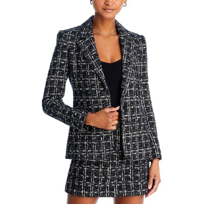 Alice and Olivia Womens Macey Tweed One-Button Blazer Jacket BHFO 8096