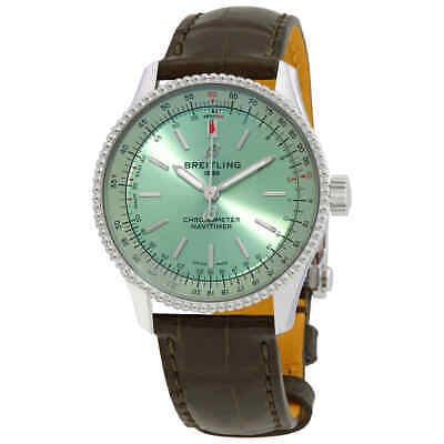Часы унисекс Breitling Navitimer с автоматическим хронометром с зеленым циферблатом A17395361L1P2
