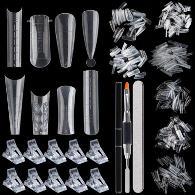 Dual Nail Form Kit, 480Pcs Dual Forms for Polygel, Stiletto Coffin Ballerina Nai