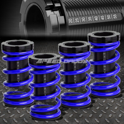 ПЕРЕДНЯЯ + ЗАДНЯЯ АЛЮМИНИЕВАЯ ШКАЛА COILOVER 0-3SPRING ДЛЯ 88-00 CIVIC CRX INTEGRA BLUE