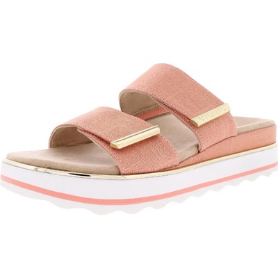 

Женские сандалии Vionic Brandie Orange Slide Sandals 6.5 Medium (B,M) BHFO 8761, Papaya/metallic linen, Brandie