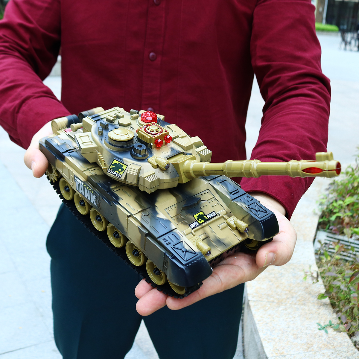 33CM Sound LED Ferngesteuerter RC Panzer ferngesteuert Kampfpanzer Modellbau DE