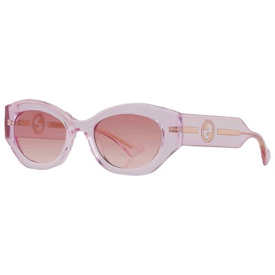 Pre-owned Gucci Red Gradient Oval Ladies Sunglasses Gg1553s 003 52 Gg1553s 003 52