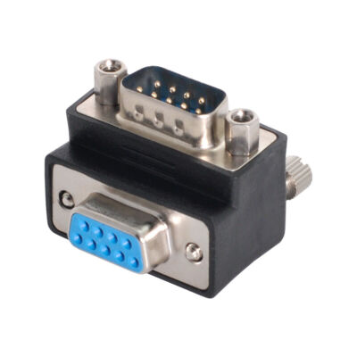 D-Sub RS232 9Pin Male to Female Down Angled 90 Degree Extension Adapter 9 pin