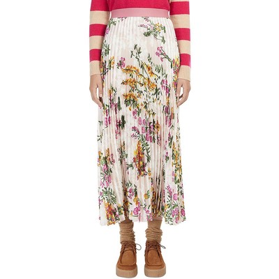 

Weekend MaxMara Womens Garbo Розовая макси-юбка трапециевидной формы с цветочным принтом  BHFO 7115, Powder