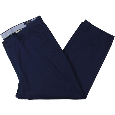 Мужские синие брюки из саржи классического кроя Polo Ralph Lauren Big & Tall 48B/30 BHFO 3747