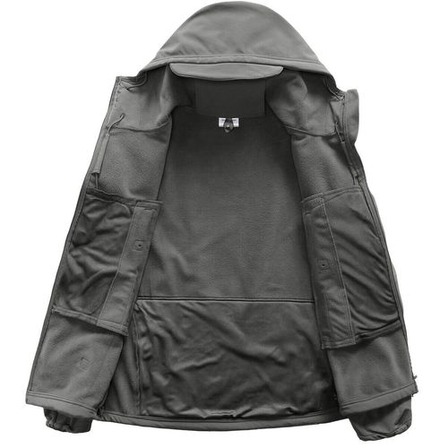 Men Waterproof Tactical Soft Shell Jacket Coat Fleece Lined Zip Up Hoodie Jacket