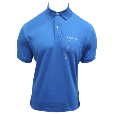 MSRP $69.99 NWT TOMMY HILFIGER MEN'S SKY BLUE SHORT SLEEVE POLO SHIRT SIZE M