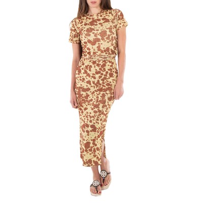 Pre-owned Nanushka Tie Dye Jannet Twist-front Dress In Check Description