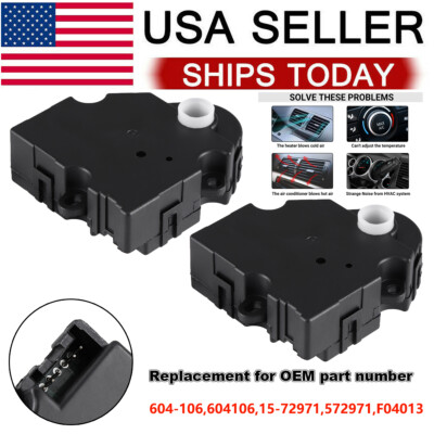 2X HVAC AC Heater Air Blend Door Actuator for Chevy Silverado GMC Sierra 604-106