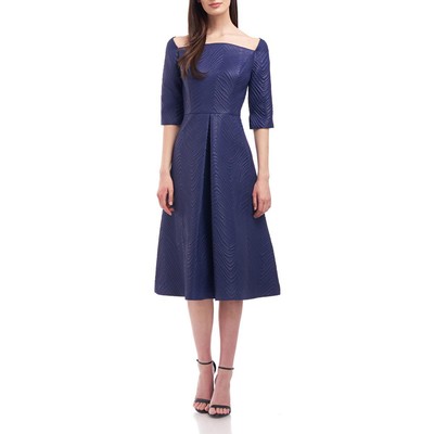 

Женское дневное платье миди до колена с покрытием Rylee Kay Unger New York BHFO 7056, Midnight