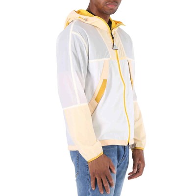 Pre-owned Moncler Men's Doi Jacket Two-tone Hooded Jacket In Yellow