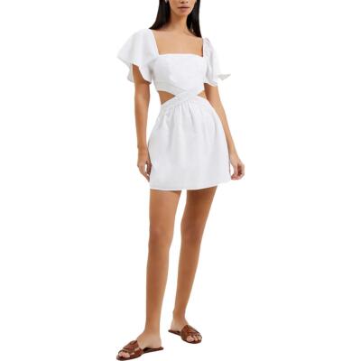 French Connection Womens White Cut-Out Short Party Mini Dress 8 BHFO 0875