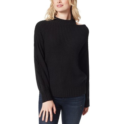 

Женский черный вязаный свитер с круглым вырезом Jessica Simpson EMMALYNN  BHFO 7361