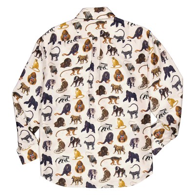 BURBERRY BURBERRY LADIES OPTIC WHITE JULIETTE ANIMAL PRINT SHIRT