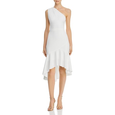 

Коктейльное и праздничное платье Aqua Womens Ivory Crepe на одно плечо  BHFO 6091, Цвет слоновой кости