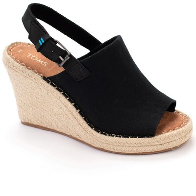 

Женские эспадрильи на танкетке Toms Monica с открытым носком BHFO 4057, Black oxford, Monica