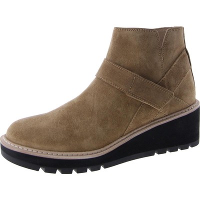 Женские коричневые ботильоны Eileen Fisher на танкетке Roun 7,5 среднего размера (B,M) BHFO 4179